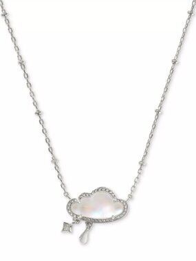 💞💞💖 Kendra Scott Silver-Tone Celeste Cloud Short 19" Pendant Necklace